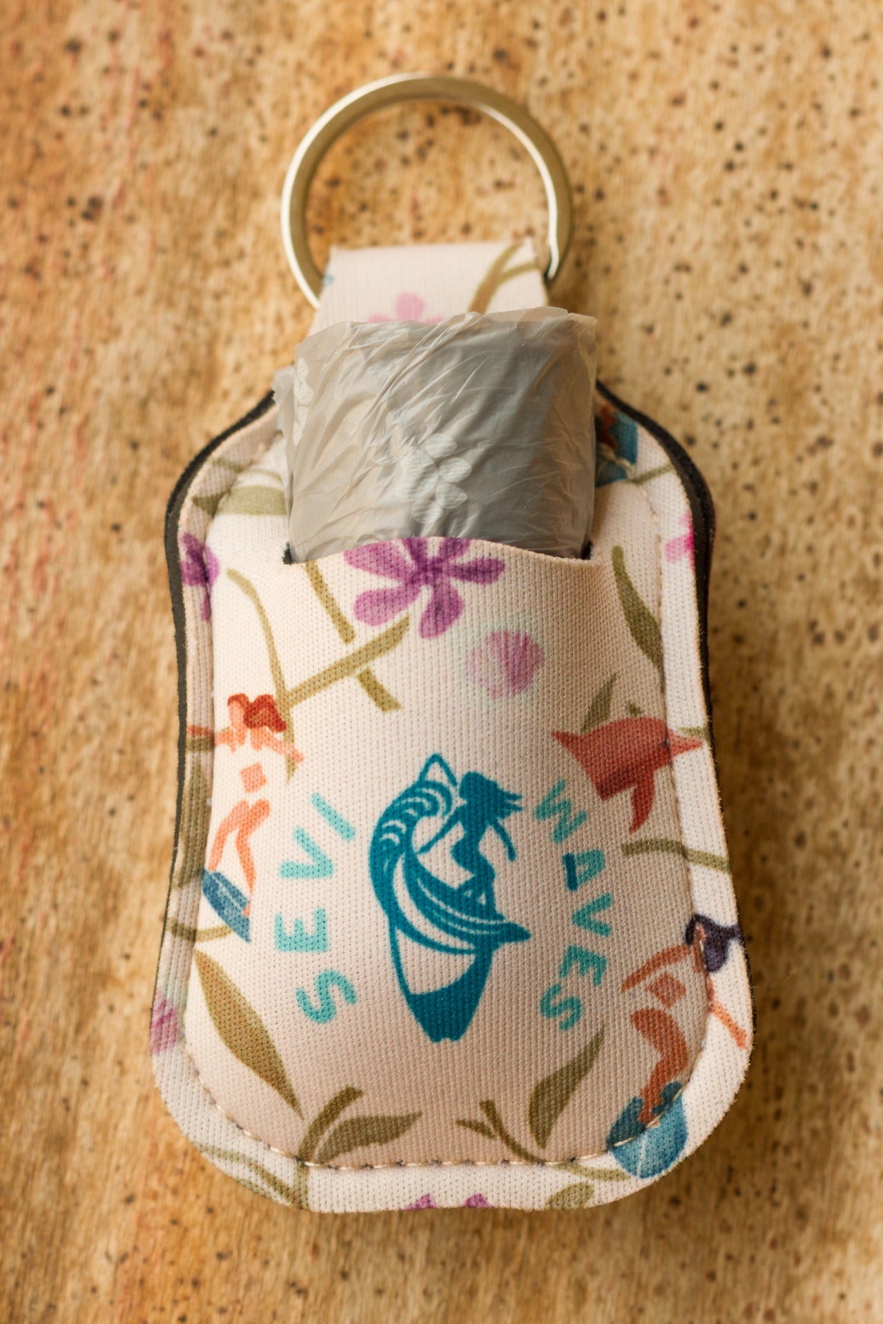 keychain with space for dog bags