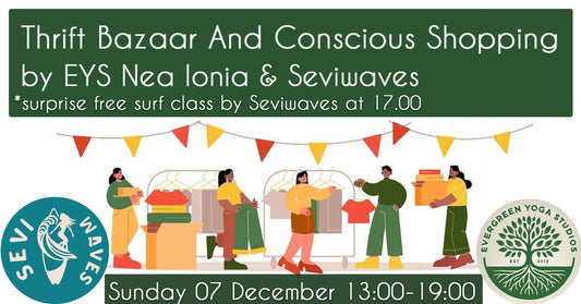 Thrift Bazaar & Conscious Shopping at Evergreen Yoga Studio with Seviwaves | December 7