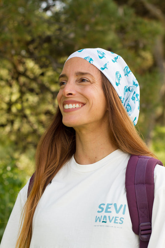 Ocean Wrap White Neck Tube