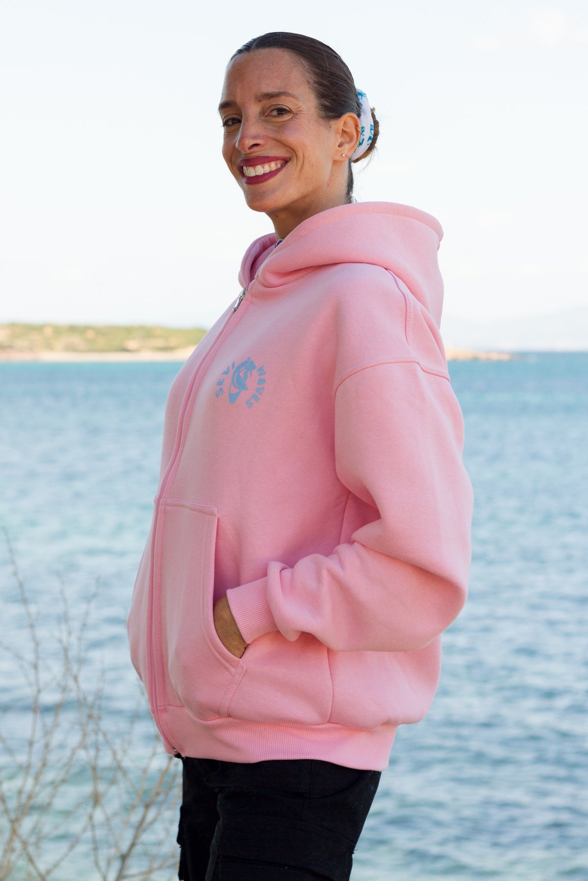 from the TIDE SHIFT FW26/27 collection by Sevi Waves pink jacket 